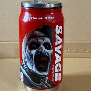 Savage Tumbler Soda Can with Clown Design